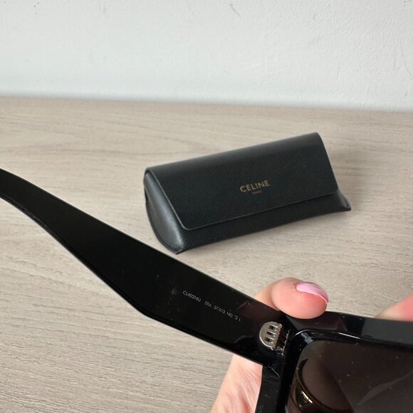 NWOT Celine CL40214U Square Sunglasses Monochrome Black - Picture 8 of 12